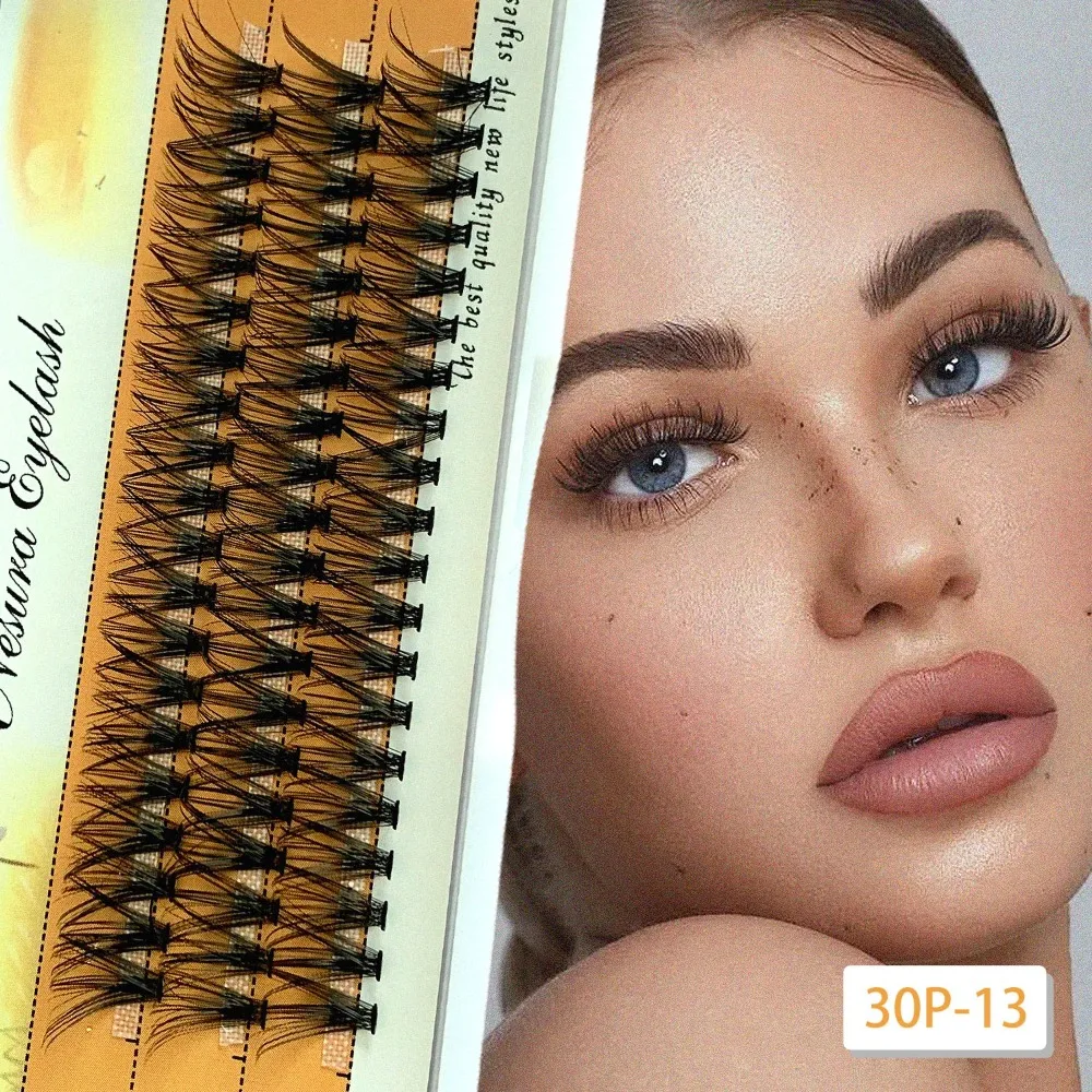 プレミアムナチュラルまつげエクステ キャットアイスタイル ピンセットと接着剤付きで長持ちするメイクを実現