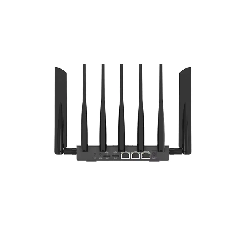 M12K43 MT7981 AX3000 Wifi 6 SDX62 SDX75 مودم مزدوج سيم صينية كبيرة صامتة مروحة تبريد 5g بطاقة Sim راوتر