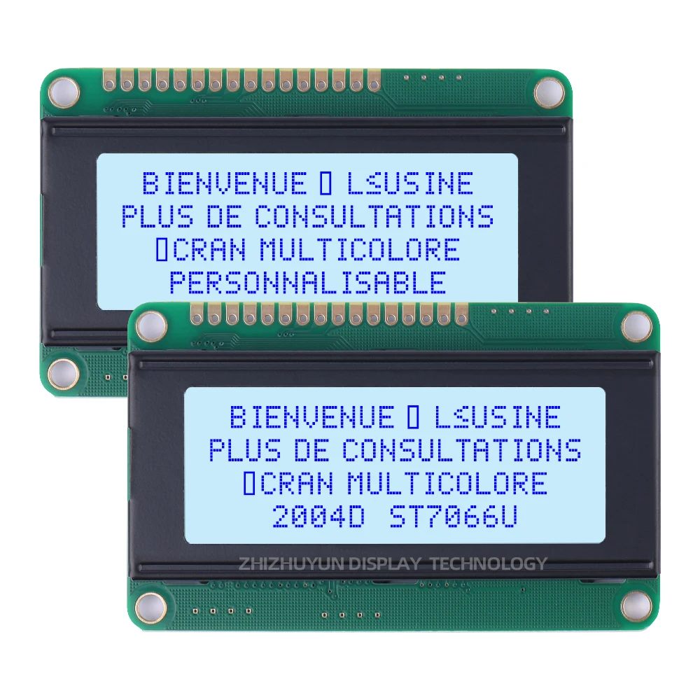 شاشة عرض وحدة LCD ذات الطابع الأوروبي ، غشاء أسود BTN ، سطوع عالي 20*4 ، مصباح Led مخصص للوحة PCB ، 2004D