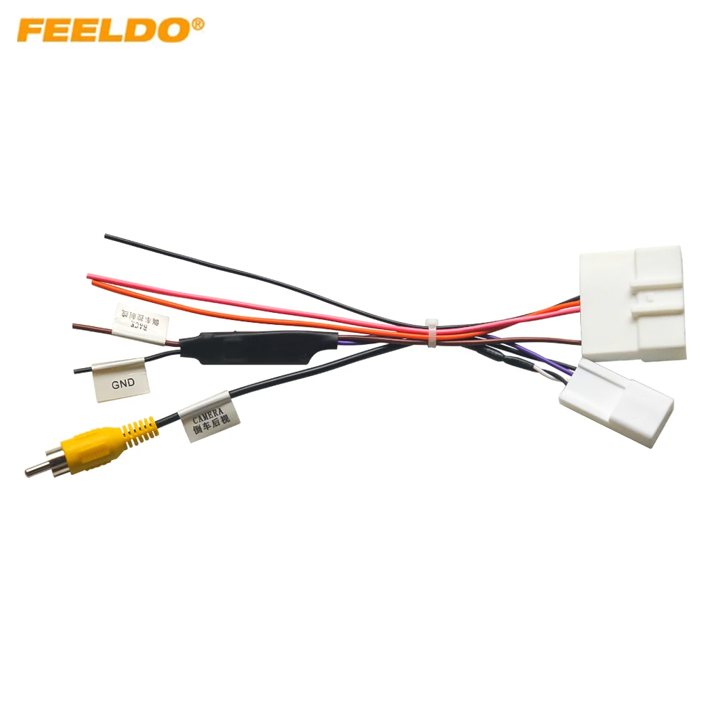 

FEELDO Car Parking Rear Camera Video Plug Converter RCA Cable For Subaru 2015-2024 Parking Reverse Wire Adapter