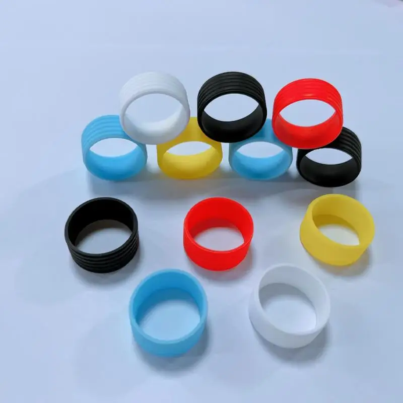 4 Teile/los Schweiß absorbieren Band Feste Dehnbare Griff Silikon Tennis Schläger Grip Ring Griff Verschluss Gummi Tennis Zubehör