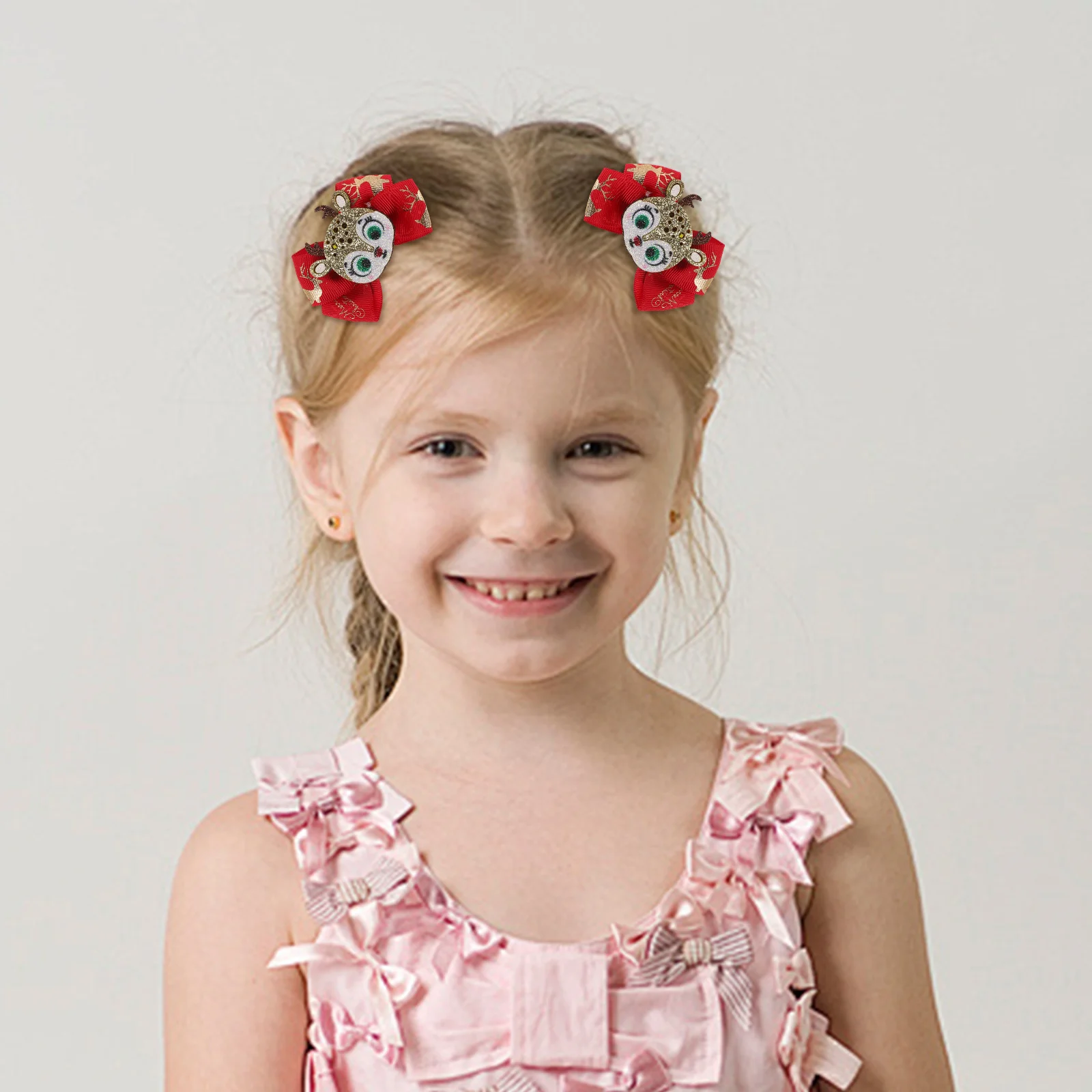 

8Pcs Hair Clips Christmas Glitter Hairpins for Festive Holiday Party Accessories Cute Bows Xmas