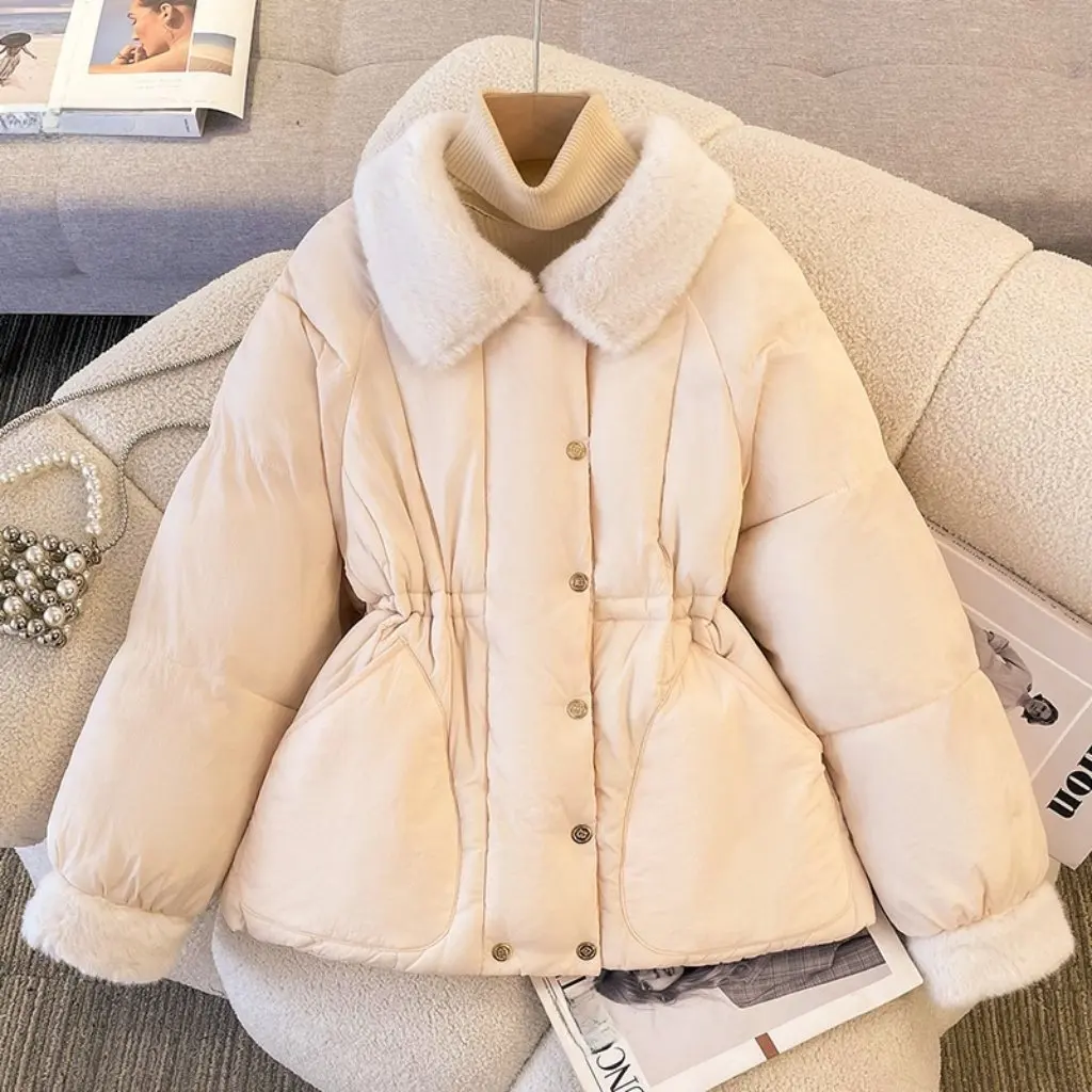 

Women's Winter down Cotton-Padded Jacket Short Korean-Style Thickened Waist Coat Trendy Cotton-Filled Outerwear