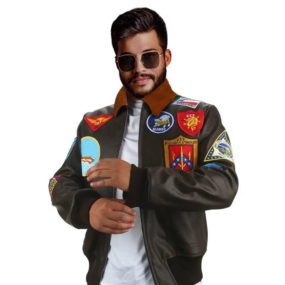 Movie Top Gun 2 Jacket Cosplay Costume Pilot Maverick Aviator Coat Role Play Suit For Men Halloween Carnival Party Outfits