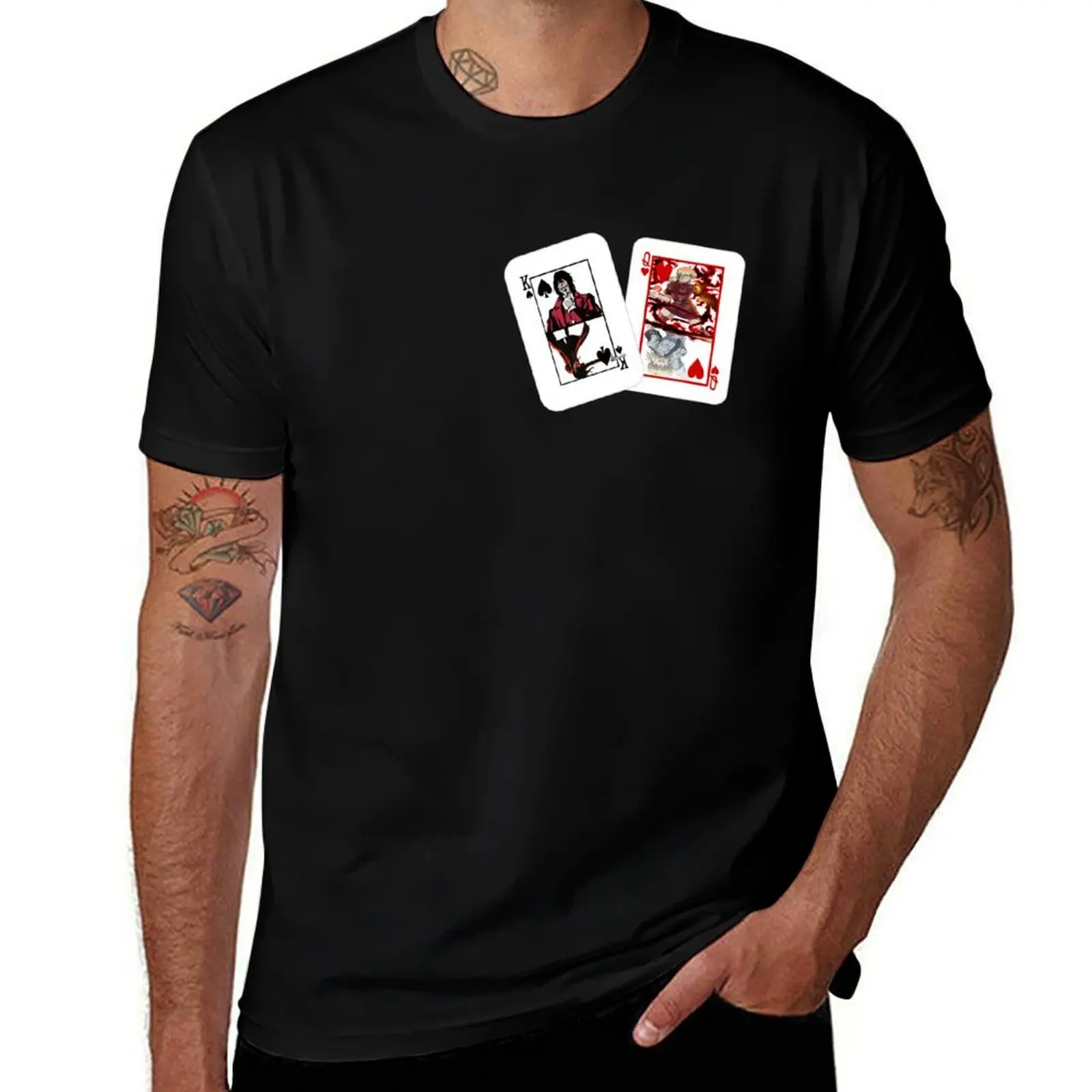 

Hellsing King Queen Playing Card Alucard Seras Victoria T-Shirt Thanksgiving Day Tee Top