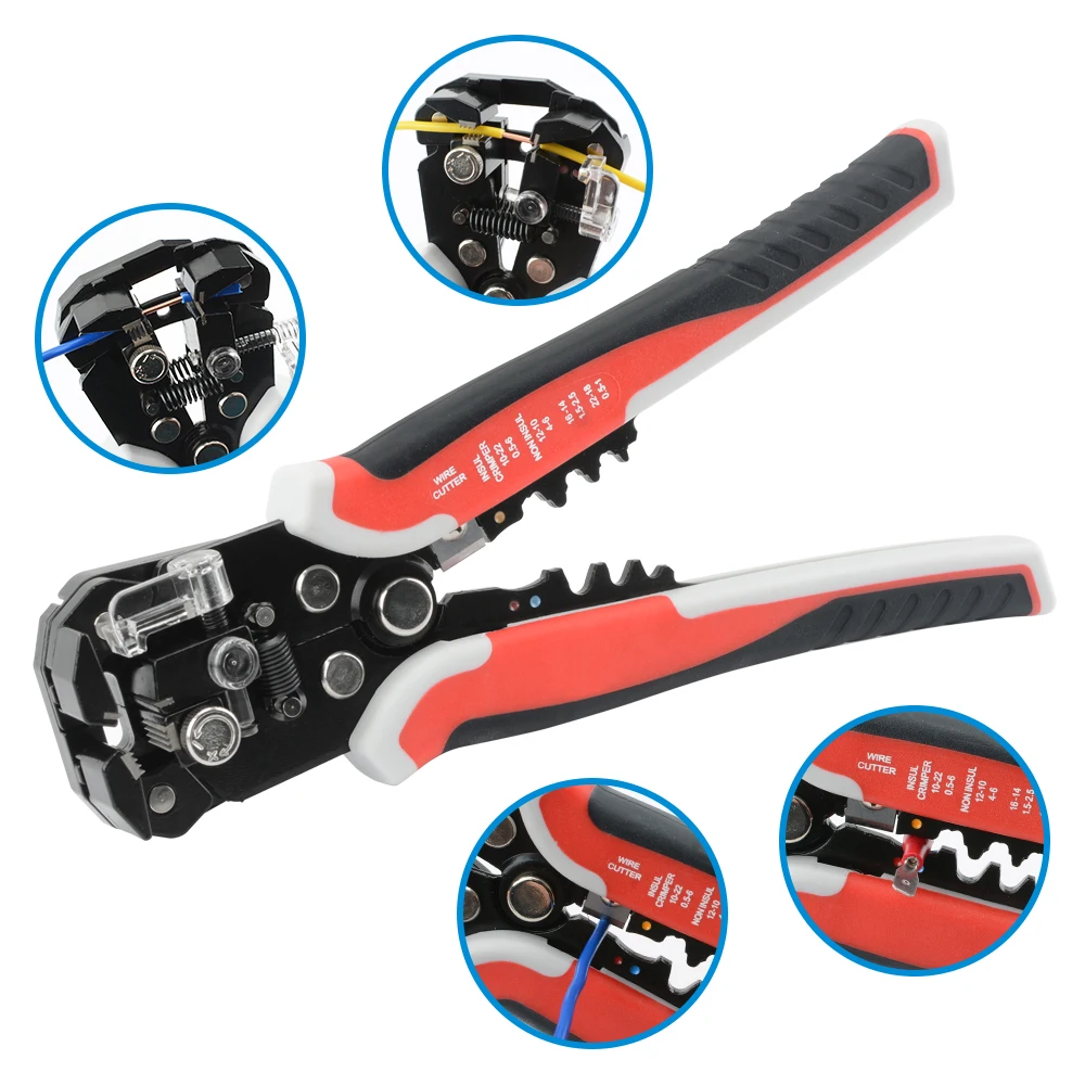 Professionelle Elektriker Draht Werkzeug Kabel Draht Stripper Cutter Crimper Automatische Crimpen Abisolieren Zange – Detail 5