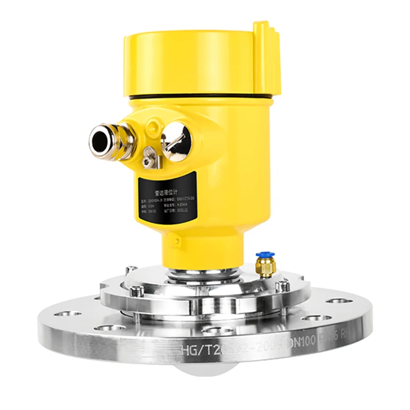 80Ghz Radar Level Sensor G1.5 DN80 Flange 0-200℃ Radar Level Meter 4-20mA Hart with DC24V Radar Level Gauge Transmitter