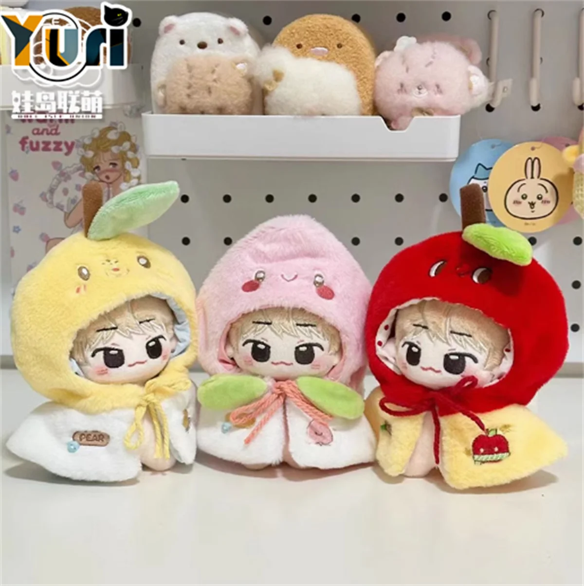 Yuri Fruit Cloak For 10cm Doll Peach Pear Apple Clothes Toy Costume Cute Props Cosplay Gift Kid