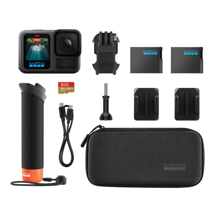 GoPro Hero 13, noir HD 5.3k vidéo, 1900mAh caméra anti - tremblement vélo caméra de sport