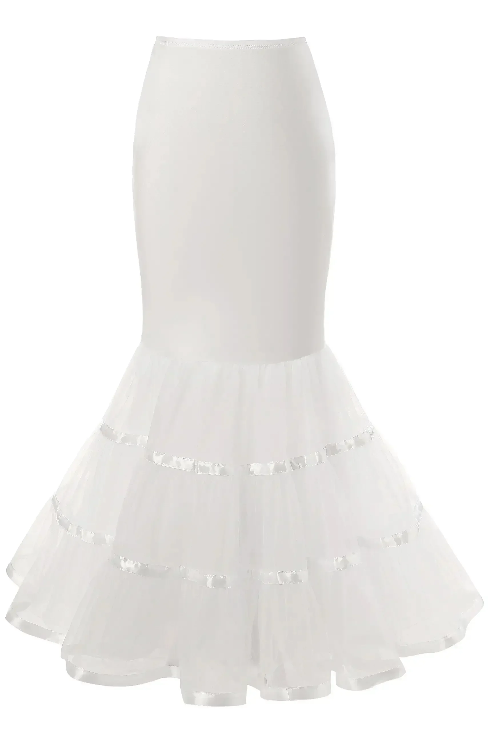 

Женское свадебное платье-русалка с 3-слойной подолом-фатином в пол