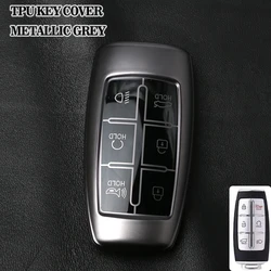for Genesis Key Fob Cover Keychain Soft TPU Car Key Case for Hyundai GV80 GV90 G70 G80 G90 GV70 6 Buttons accessories