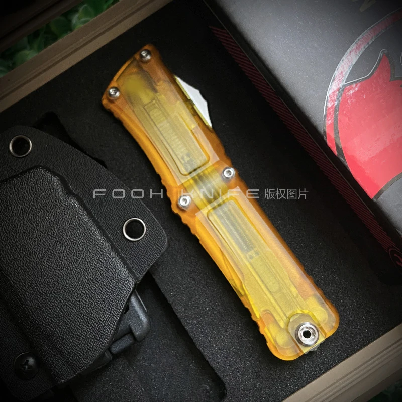 FOOH KNIFE STUDIO ULTEM PEI VERSION GEN III COMBAT TROODON 3 D2 Steel PEI + 6061 Aluminum Handle EDC Tools Comb