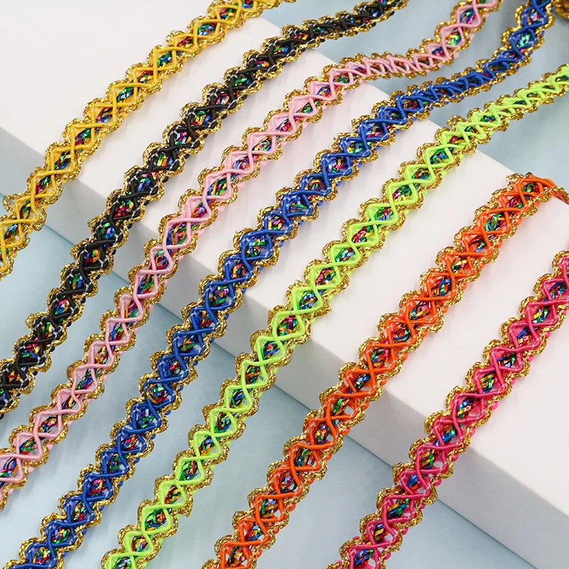 9Yards/Lot Lace Trim Ribbon Curve Lace Fabric Sewing Centipede Braided Lace Ribbon Wedding Craft DIY Garment Accessories