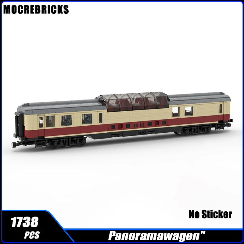 Urban Railway Passenger Train Double Deck Panorama Locomotive MOC Building Blocks Assembly Bricks Model Puzzle DIY Toys Gifts