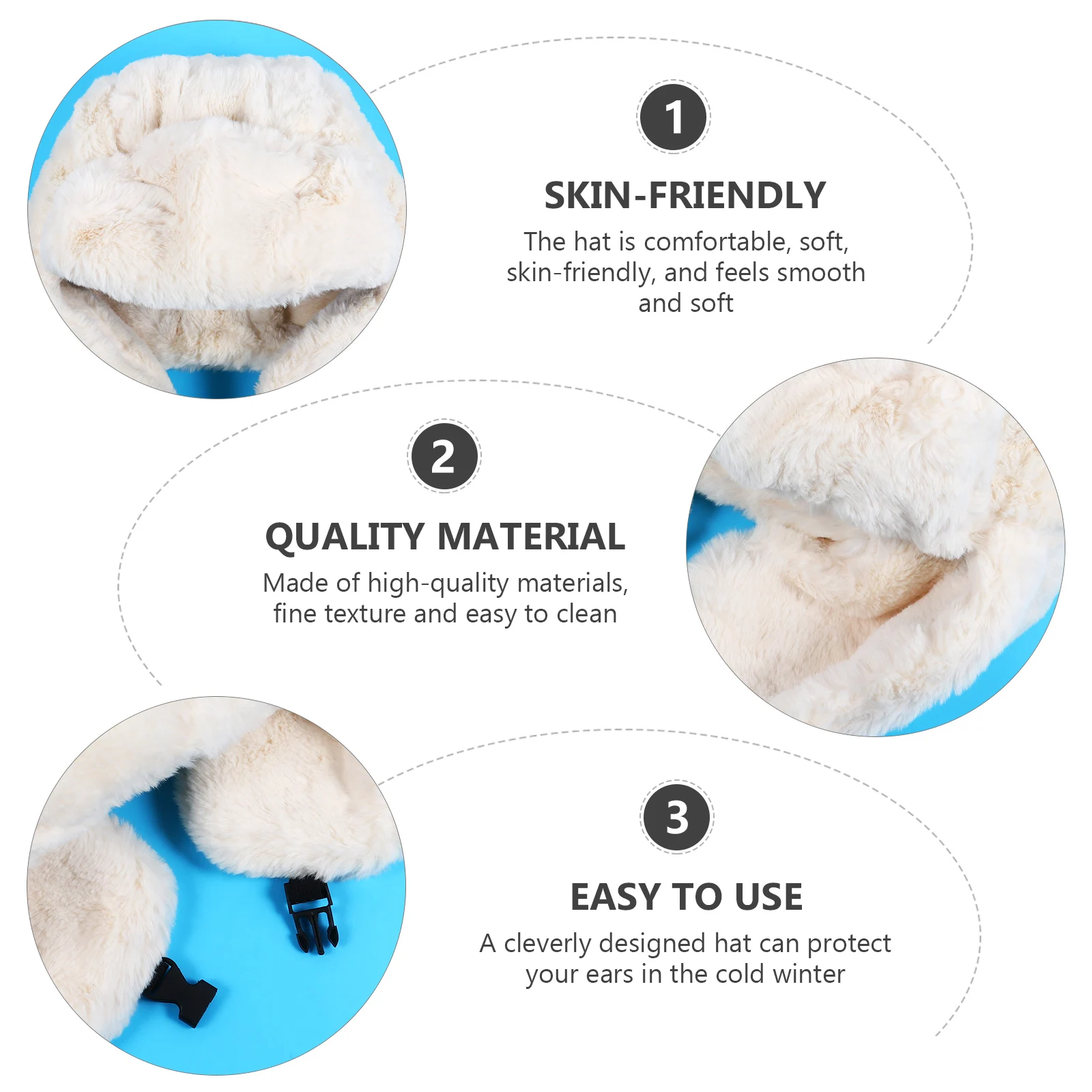 

Warm Women Velvet Thick Earmuffs Protection Outdoor Cycling Skiing Cap Winter Ear Outdoor Warm Hat Hats