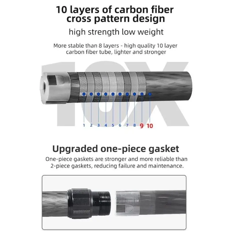 

652F 1/4 3/8 Винт Удлинитель штатива Удлинительная трубка для штатива Удлинитель из углеродного волокна