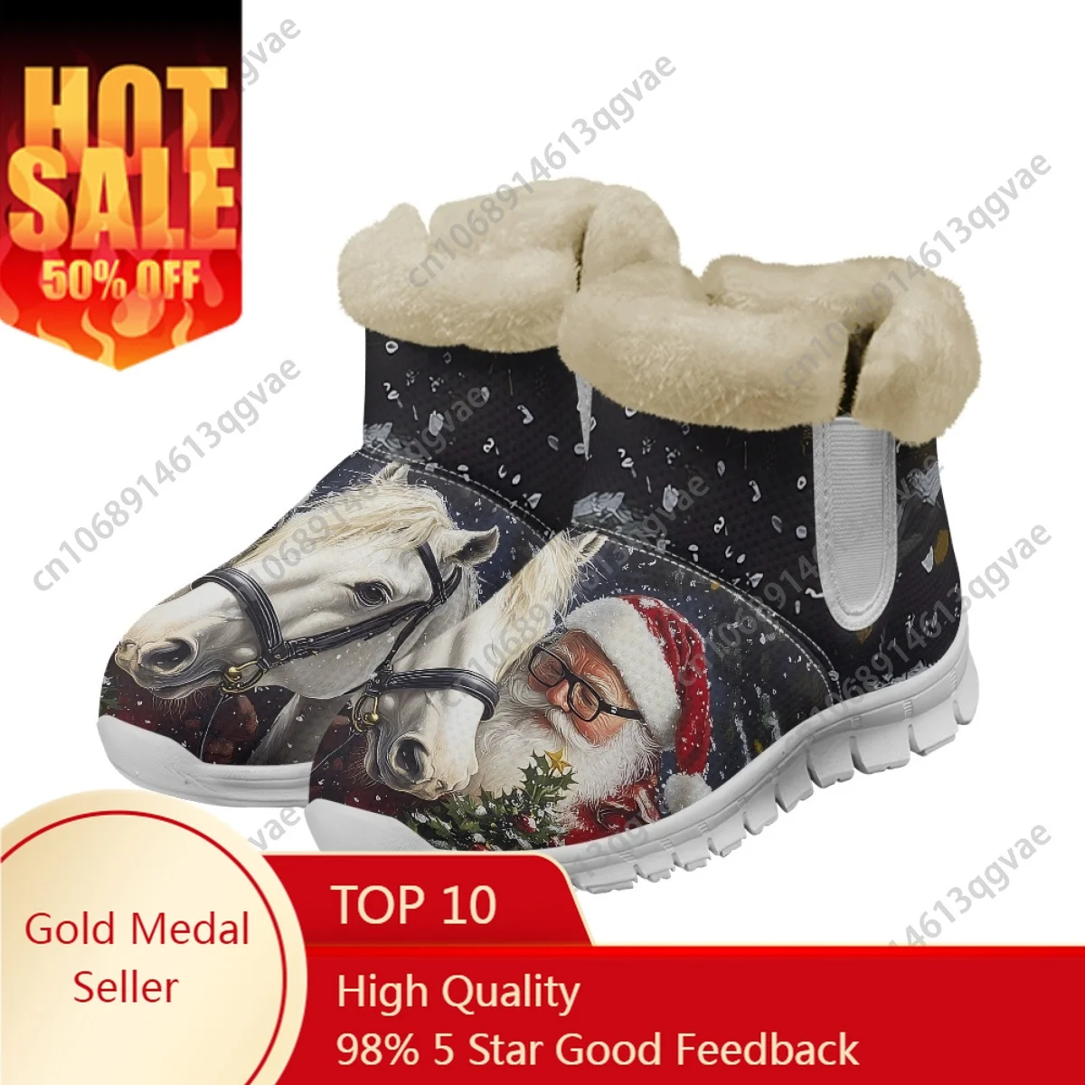 

Christmas Elk Animal Series Snow Boots Mens Womens Teenager Customized Boot Casual Snow Shoe High Quality Couple Sports Shoes