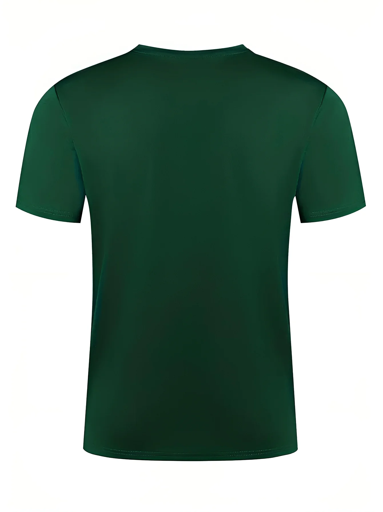 Men's Summer 100% Cotton Casual Loose Clover Pattern Printed Comfortable Sports Round Neck Short Sleeve T-shirt Top