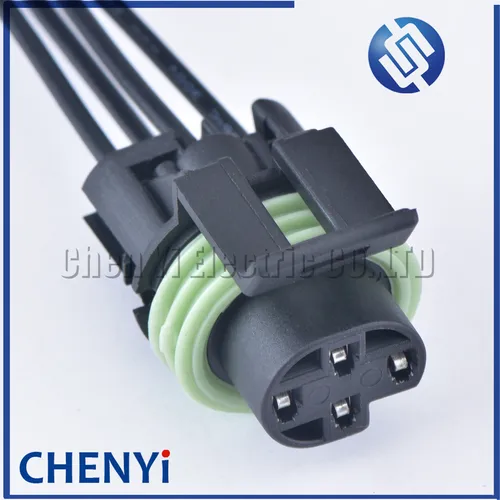 Conector eléctrico hembra sellado Metri-Pack 150 de 4 pines 12065298   Enchufe del sensor de oxígeno con cables 18AWG de 15 cm