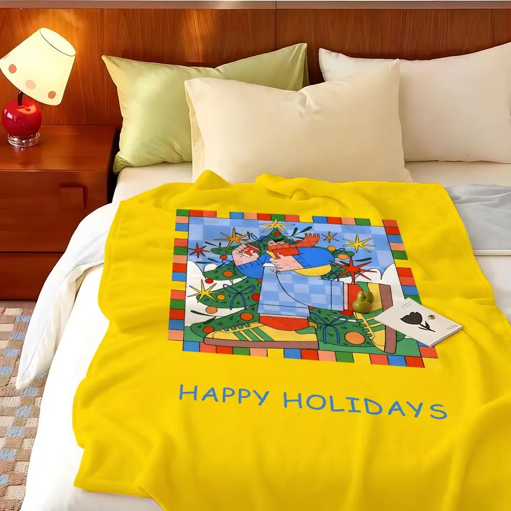 Artist M-Malen P-Pazos Throw Flannel Throw Blanket, Lightweight Cozy, Durable Washable cute Cool