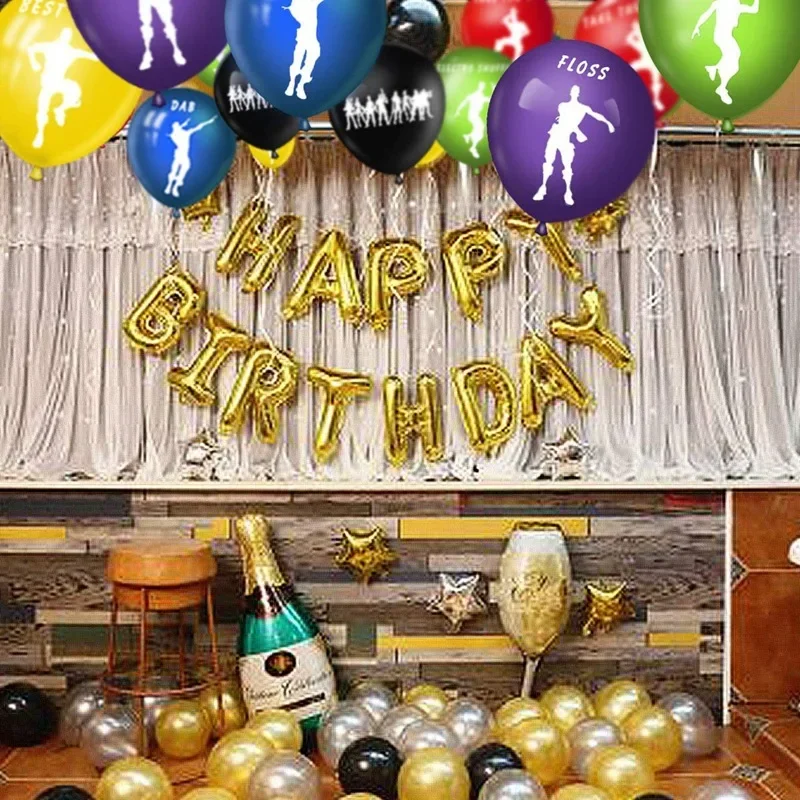 6pcs 10pcs Fortnition Latex Balloon Set Game Party Balloon Combination Children\'s Birthday Toy Party Decoration