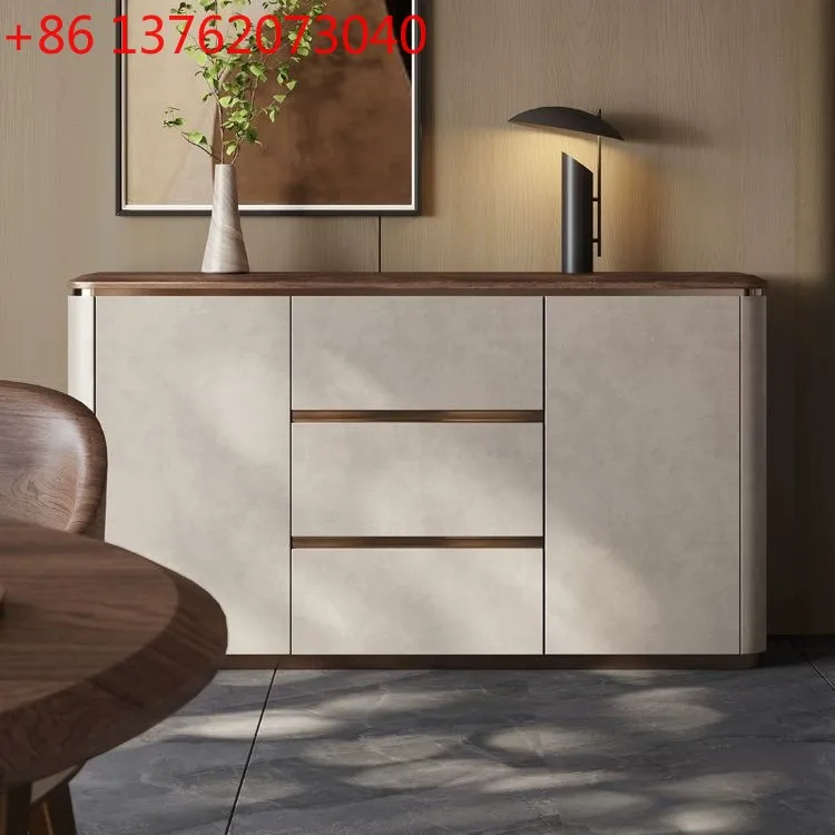 

Современный светлый роскошный боковой шкаф из североамериканского черного ореха, встроенный у настенный итальянский шкафчик