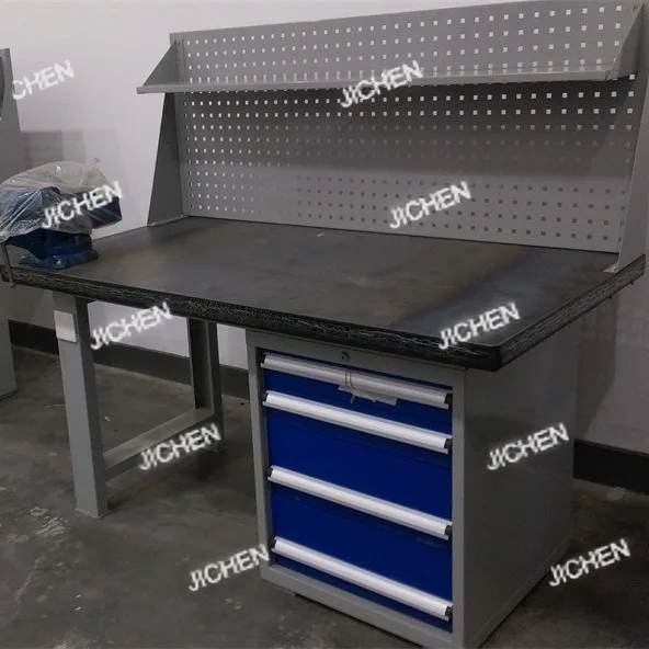 Banco DepositFitter, bancada de placa de aço resistente e pé ajustável