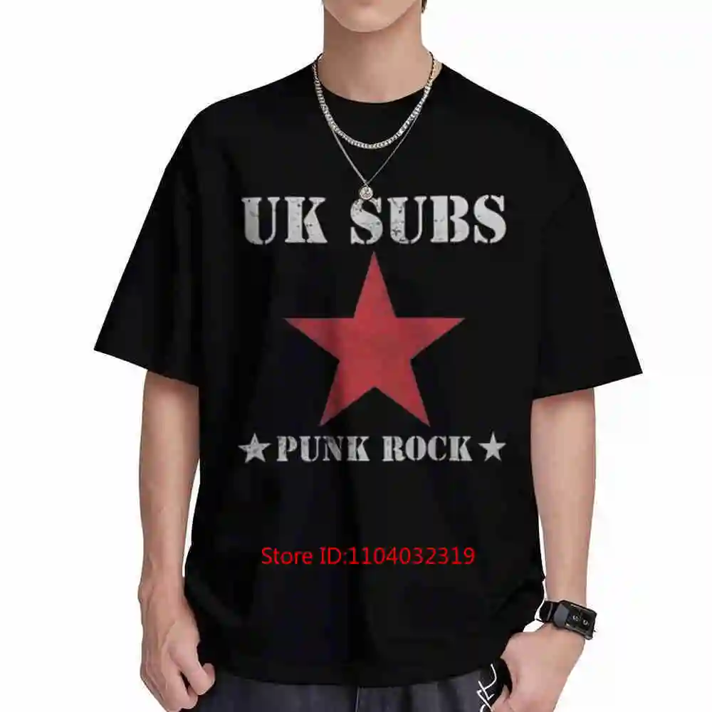 UK Subs Punk Rock Red Star Short Sleeve Tee 100% Cotton T-Shirt