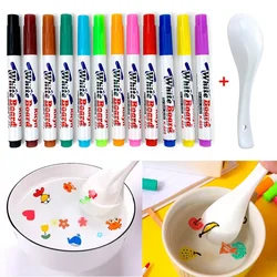 12 Pcs Magical Colorful Marker watercolor markers Doodle Water Pens Children Montessori Early Education Toys Kids Educational