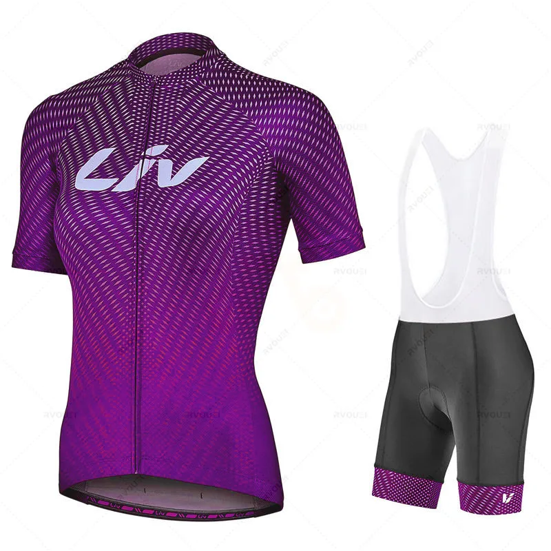 2022 New LIV Pro Cycling Jersey Set Woman MTB Bike Clothes Summer Bicycle Clothing Cycling Set Maillot Conjunto Ropa Ciclismo