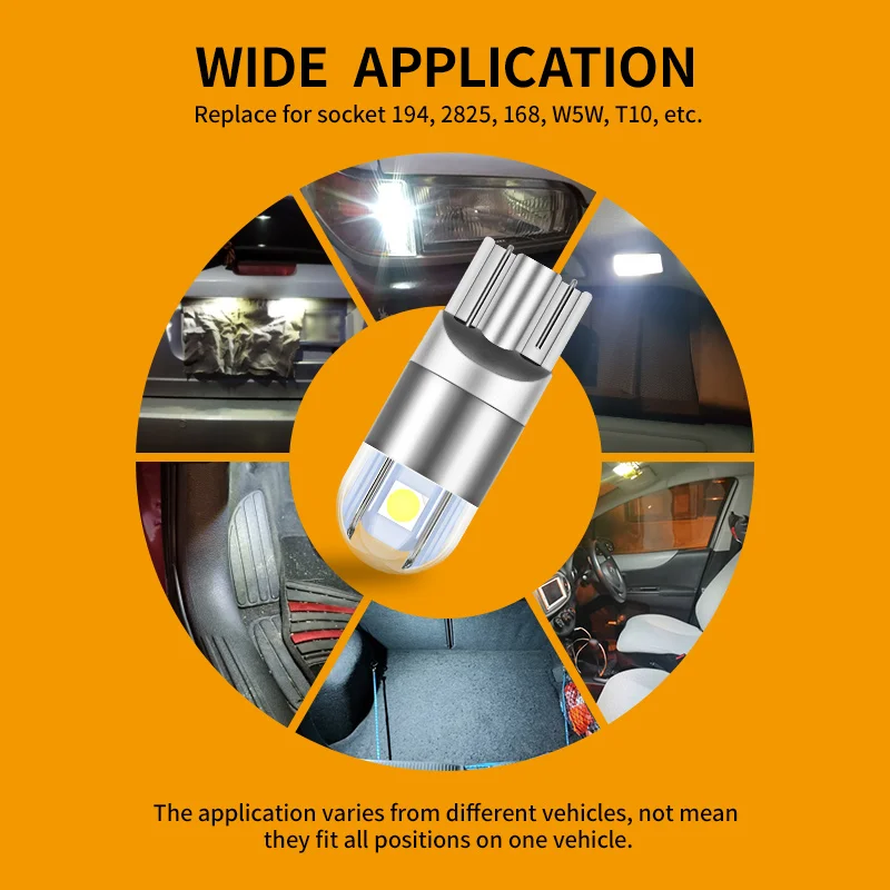 4x LED Clearance Light Bulb Lamp W5W T10 Canbus For Skoda Fabia MK1 MK2 MK3 Felicia Superb Octavia 1 2 3 A5 A7 Rapid Yeti Karoq