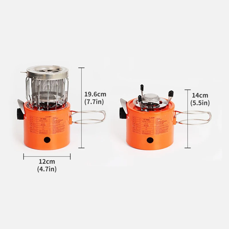 Portable 2000W Gas Heater with 1M Gas Pipe Outdoor Camping Stove Heating Cooker for Ice Fishing Camping Hiking Tent Gas Heater