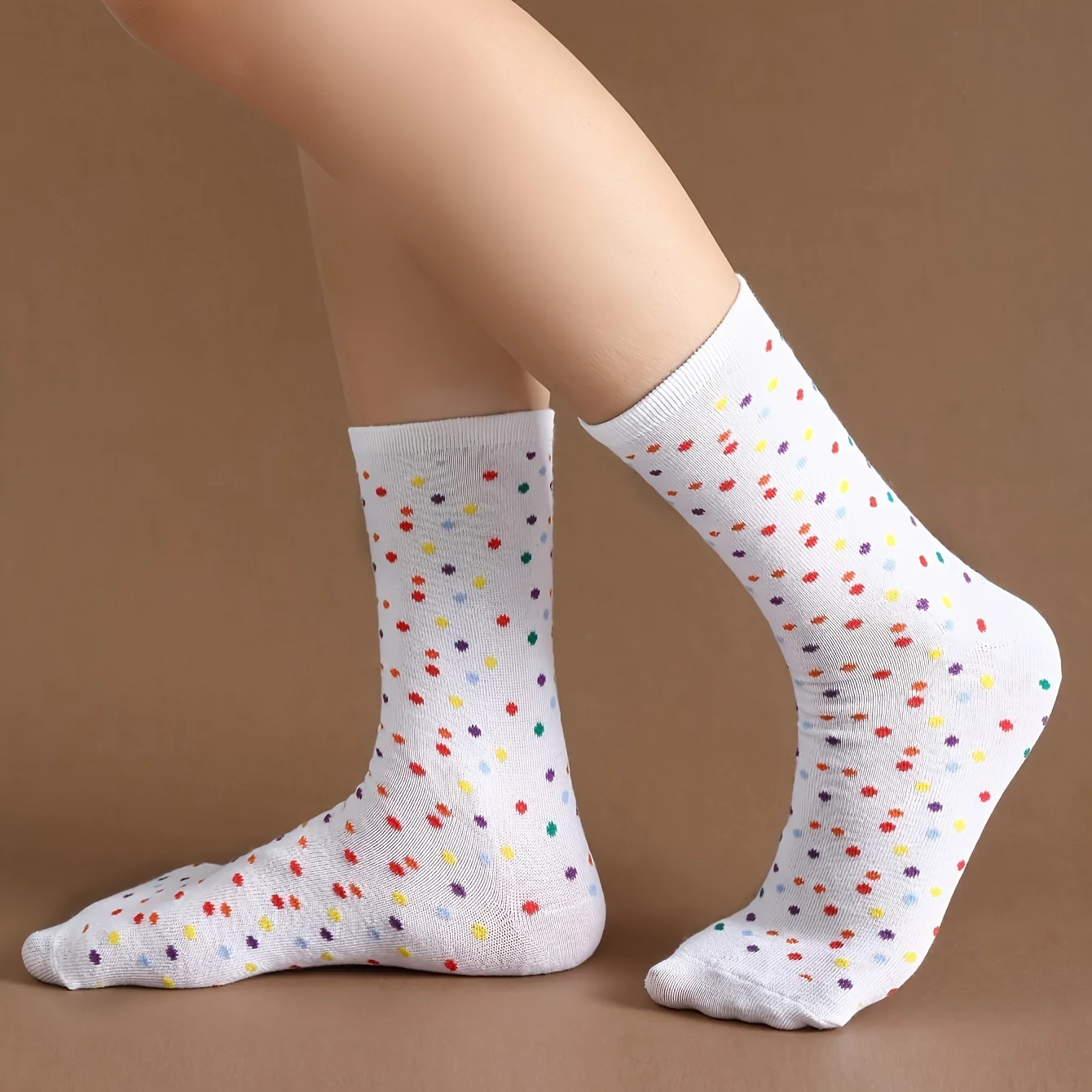 1 pair of unisex mid-tube socks, comfortable and breathable, suitable for friends as gifts, Christmas, Valentines, four seasons,