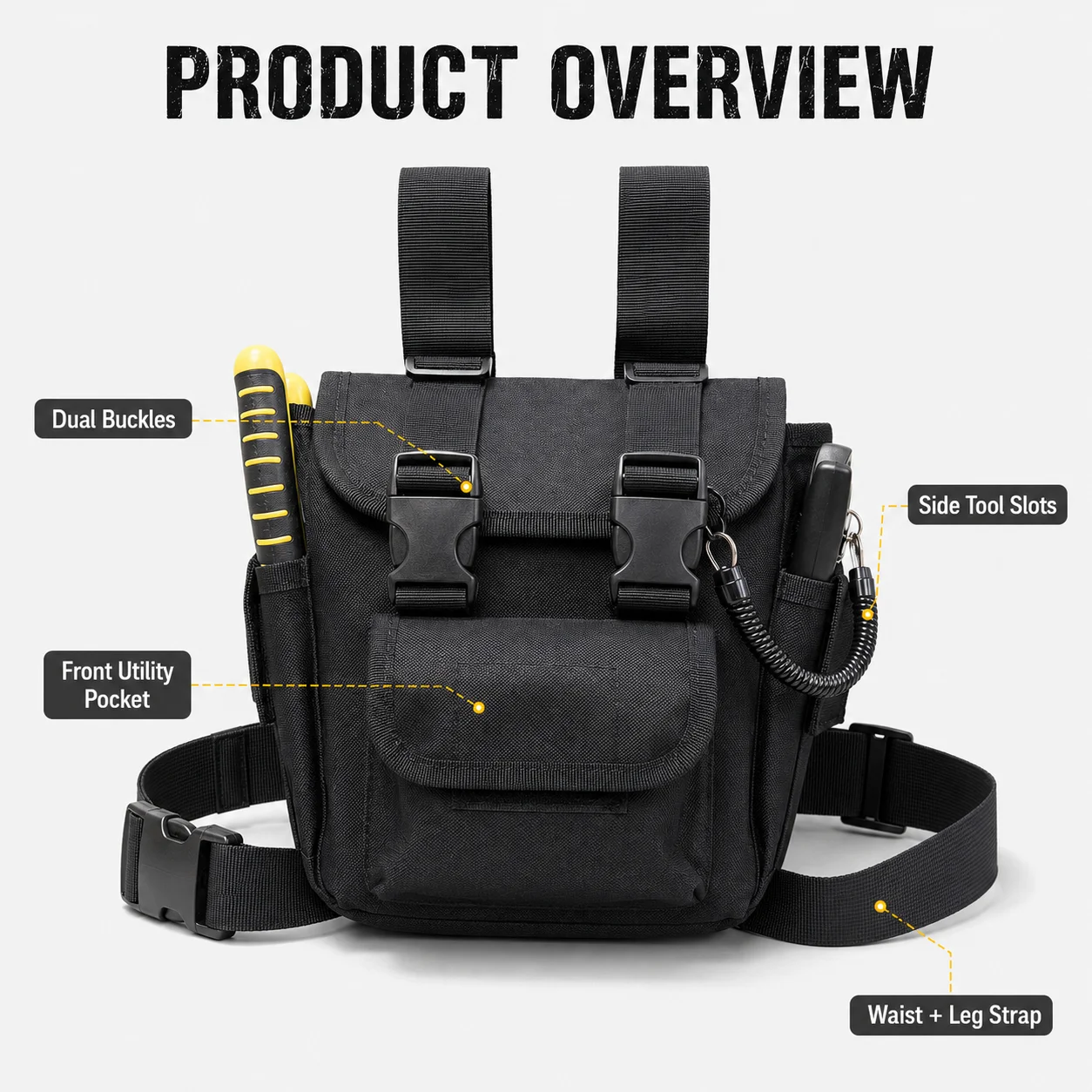 Tactical Leg Bag Waist Pack Multi Functional Outdoor Pouch Thigh Holster Belt Bag Hiking Cycling Fishing Tool Storage Bag