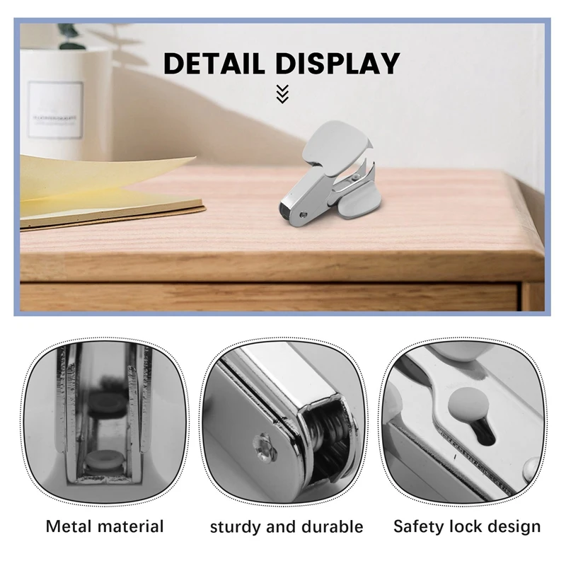 مزيل التيلة على شكل صنوبر فولاذي للطلاب باللون الأبيض لدبابيس 24/6 26/6 #2