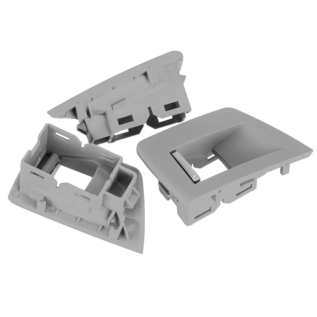 

1 Set Gray Car Inner Door Panel Handle Cover Trim Left Hand Drive Fit for BMW 5 Series F10 2011 2012 2013 2014 2015 2016 ABS