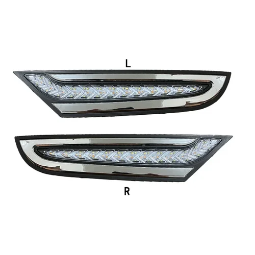 Imagen 2 del producto ATVOV 2 uds 24V LED DRL luz de circulación diurna para Mercedes Actros MP3 camión señal de giro secuencial dinámica parachoques lámpara antiniebla