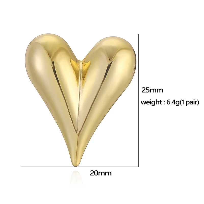 HECHENG, Brass 18K gold-plated Heart pendant necklace earrings for women\'s fashion jewelry wholesale