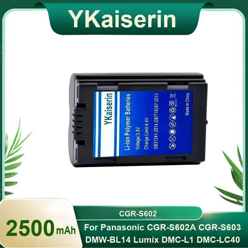 

Camera Battery Cgr-S602 2500Mah For Panasonic Cgr-S602A Cgr-S603 Dmw-BL14 Lumix Dmc-L1 Dmc-LC40 Dmc-LC5 Leica DIGILUX1
