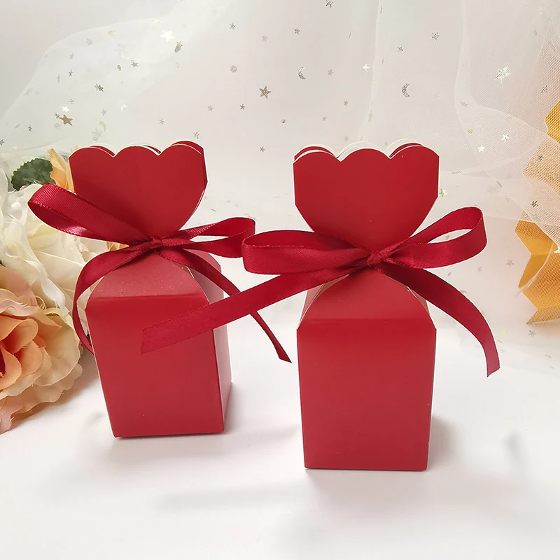 10 Stück Fischschwanz-Vase, Pralinenschachtel, Blumenmuster, Hochzeitstag, Geschenkbox, Verpackung, Box mit Band, Babyparty, Geburtstag, Party-Dekoration – Detail 31