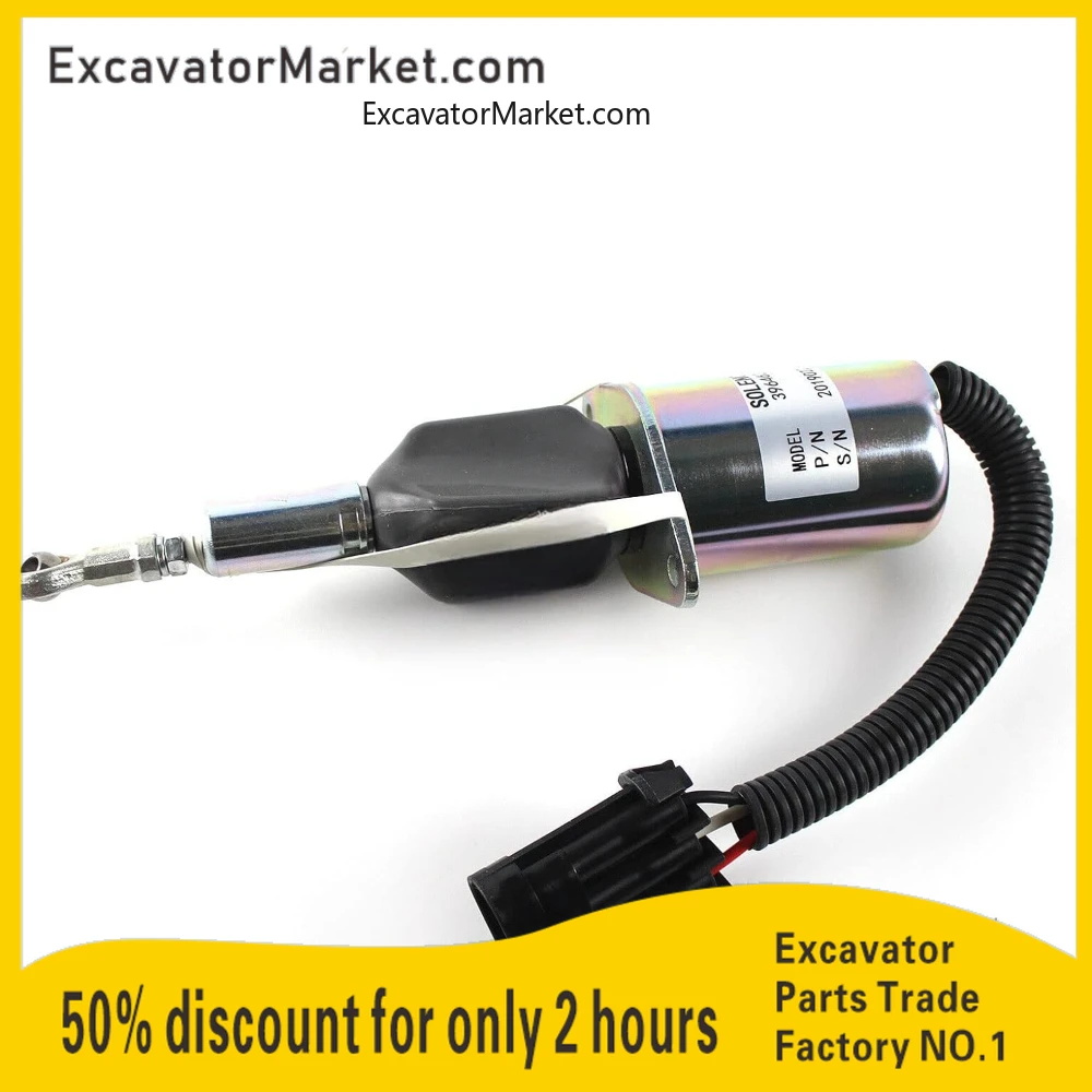 

3964621 Fuel Shut Off Solenoid Valve 12V for 8.3L 6CT NTA855 K19 KT38 M11 for Hyundai Excavator 335LC-7 Excavator Accessories