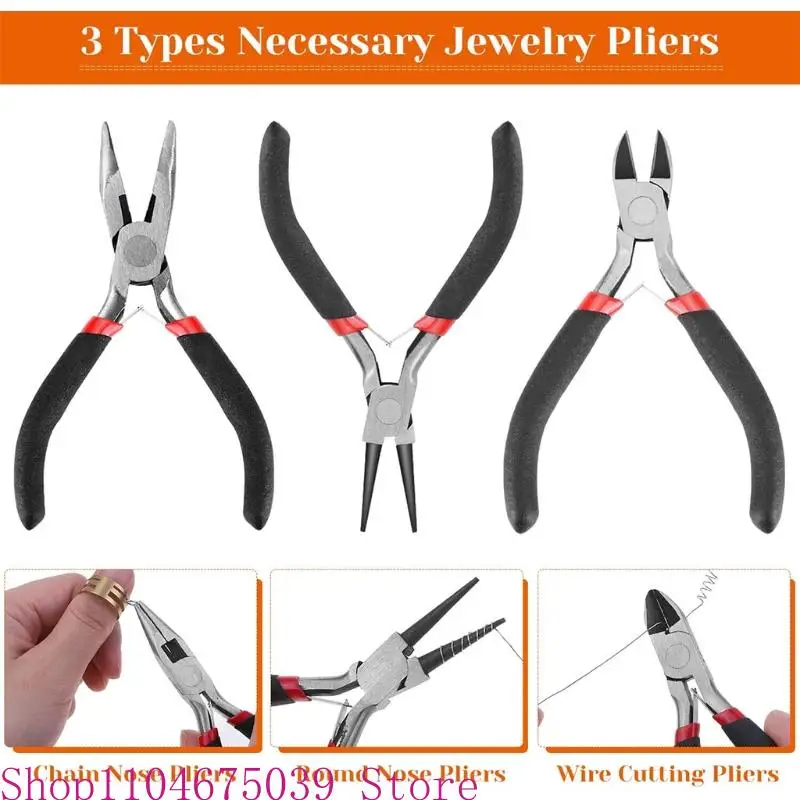 

5asd Jewelry Making Supplies Set with Jewelry Wires Findings Kit DIY Crafts Necklaces Bracelets Jewellery Beading Making Tools