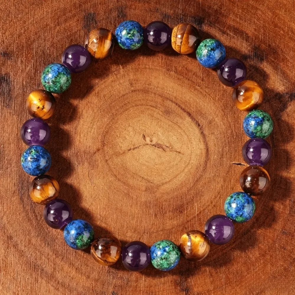 4Pcs Beaded Bracelet Set For Women Mixed Style Round Bead Stretch Bracelets Daily Stackable Jewelry Gift