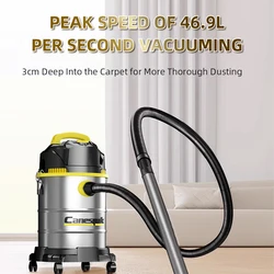 Large Suction Wet and Dry Vacuum Cleaner Car Seam Cleaning Industrial Vacuum Cleaner for Household Hotels Warehouses Car Wash