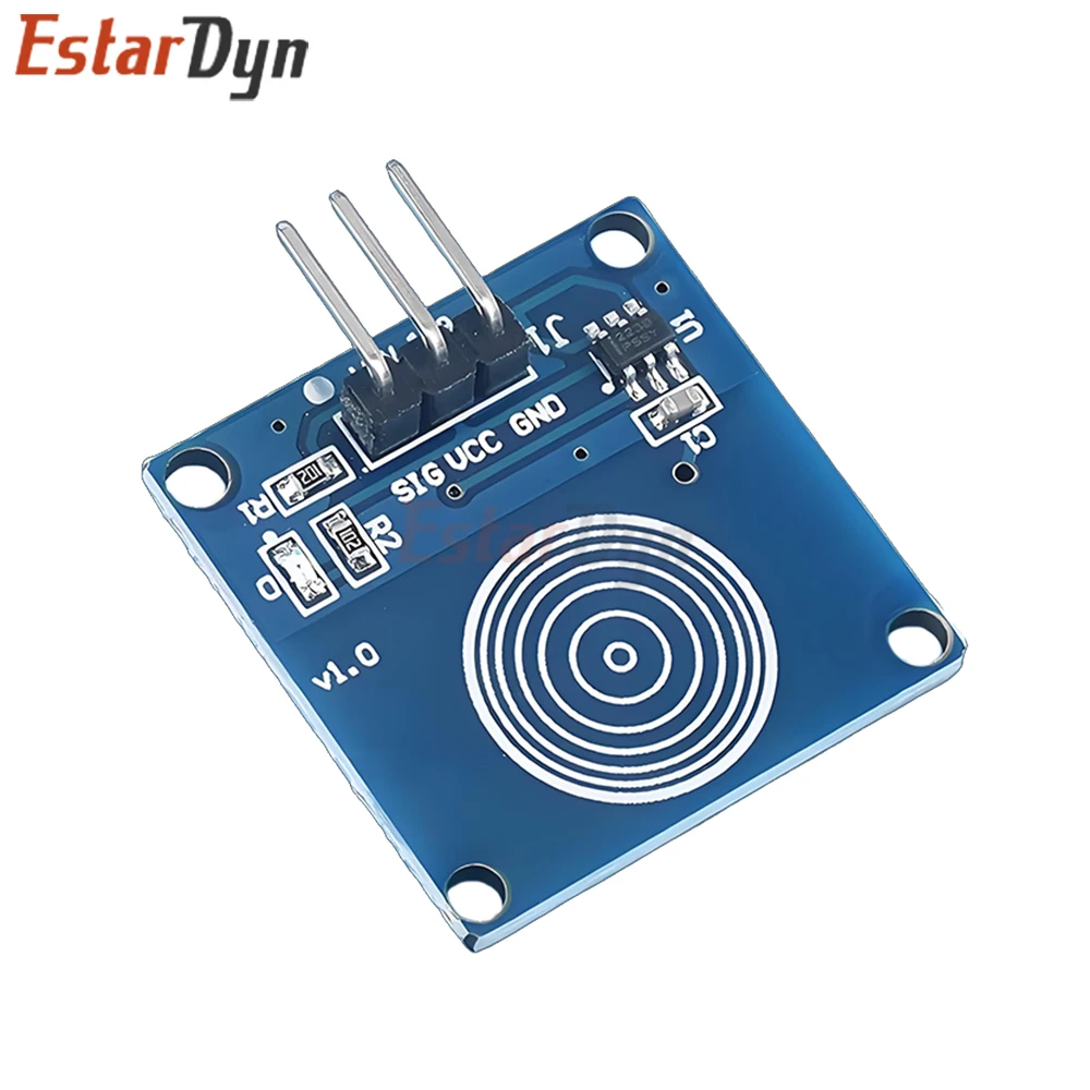 TTP223 Capacitive Touch Sensor Module Digital Switch for Raspberry Pi, 1 Channel Jog DIY Kit 3.3-5.5V