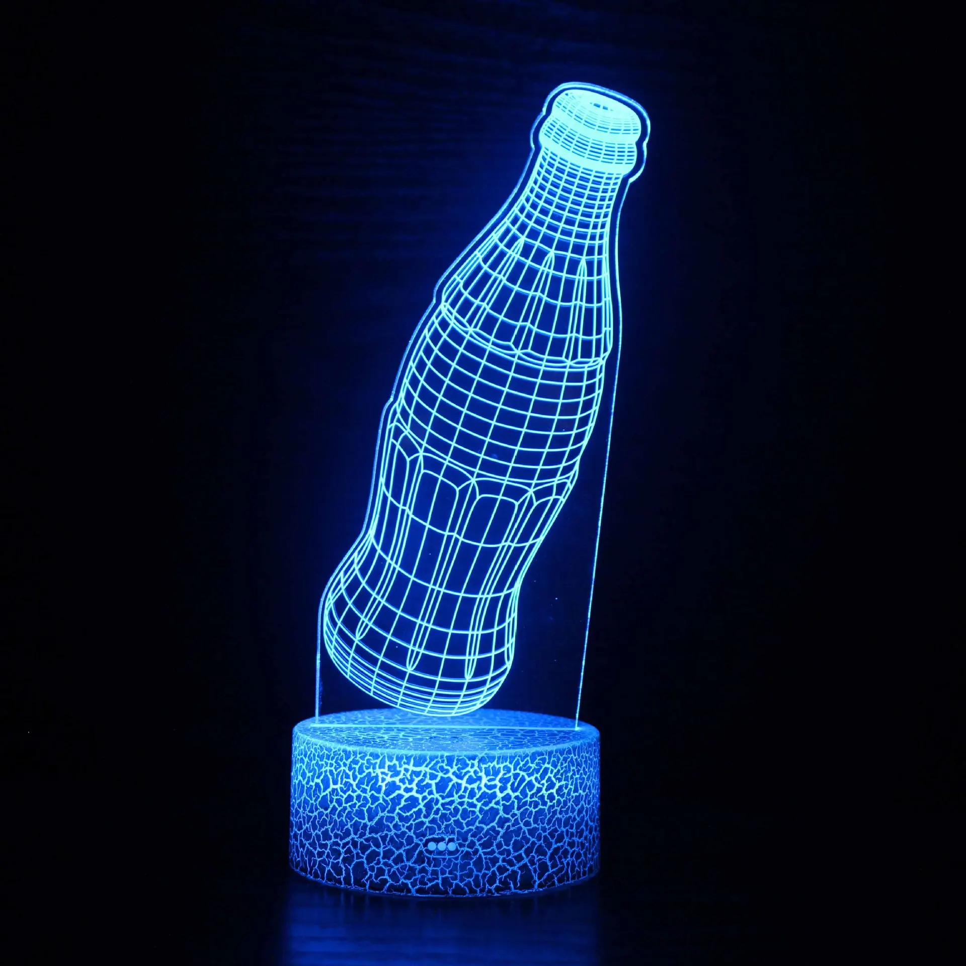 Nighdn 3D Illusion Bottle Shape Night Lamp Optical  LED Acrylic Night Light for Kids Room 7 Colors Creative Gift for Home Decor