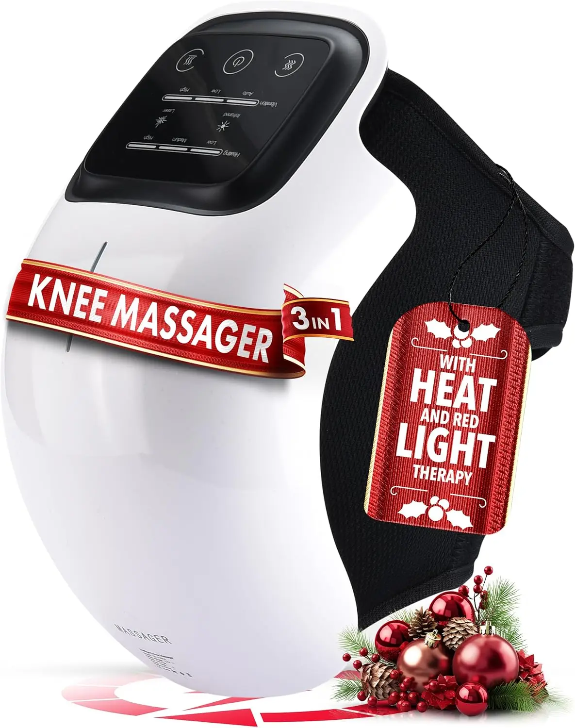 Forthiq Knee Massager Smart With Heat, Red Light And Massage Therapy, 3-In-1 Cordless, 2024 Updated Edition, Fsa Or Hsa