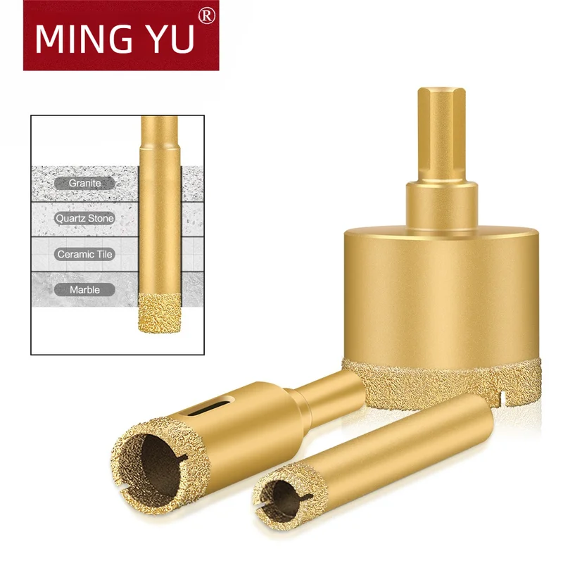 Broca para brasagem de azulejos secos, multifuncional, mármore, vitrificado, perfuração de vidro, granito, abridor de buraco seco