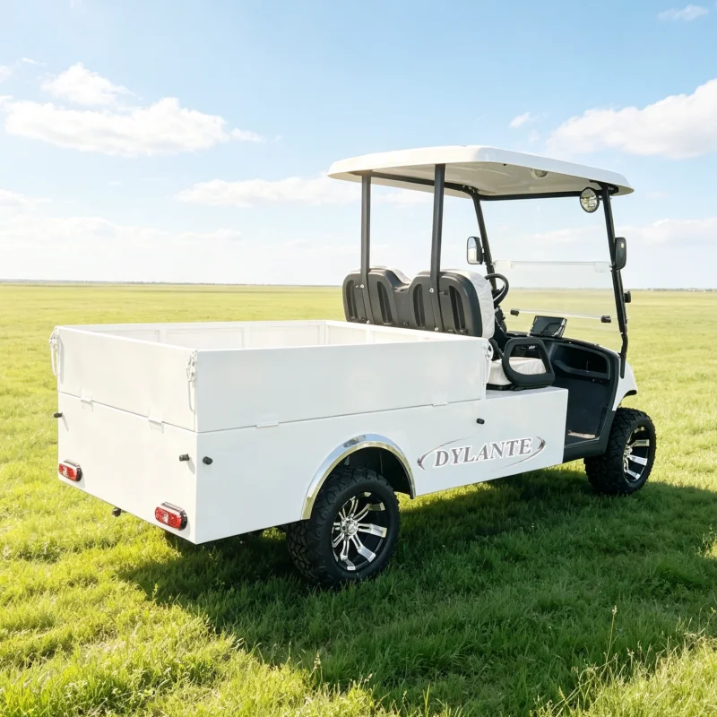 2 Seater Electric Golf Cart With Cargo Box 4KW AC Motor Off Road Utility Vehicle for Farm Resort Transport
