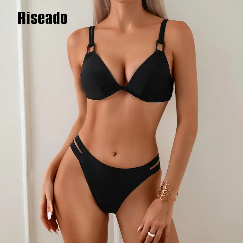 Underwire Push Up Low Waist Bikini Sets Swimsuit For Women Sexy High Leg Cut Two Pieces 2024 Beach Bathing Suit Swimwear